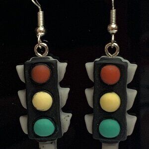 Traffic Light Earring, Signal Earring, Driving Earring, Funny Earring, Novelty